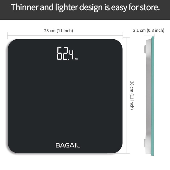 Bagail Digital Smart Scale 400lbs, Battery Powered High Precision Body Weight - Picture 5 of 8